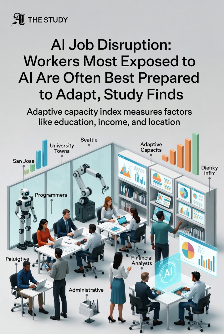 AI Job Disruption: Workers Most Exposed to AI Are Often Best Prepared to Adapt, Study Finds