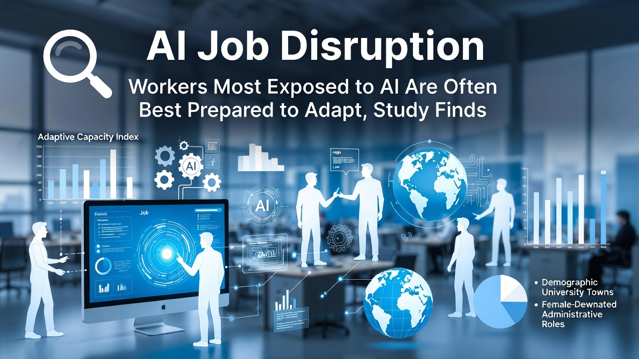 AI Job Disruption: Workers Most Exposed to AI Are Often Best Prepared to Adapt, Study Finds