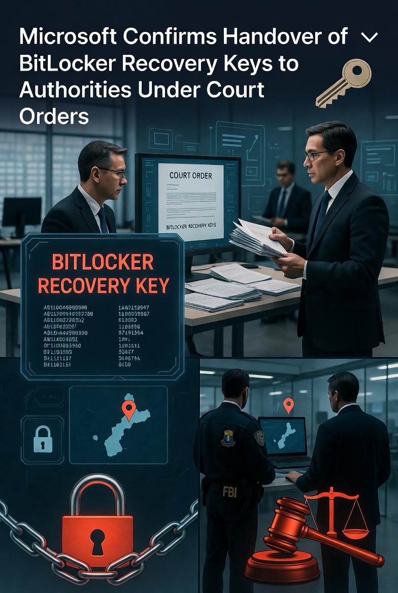 Microsoft Confirms Handover of BitLocker Recovery Keys to Authorities Under Court Orders