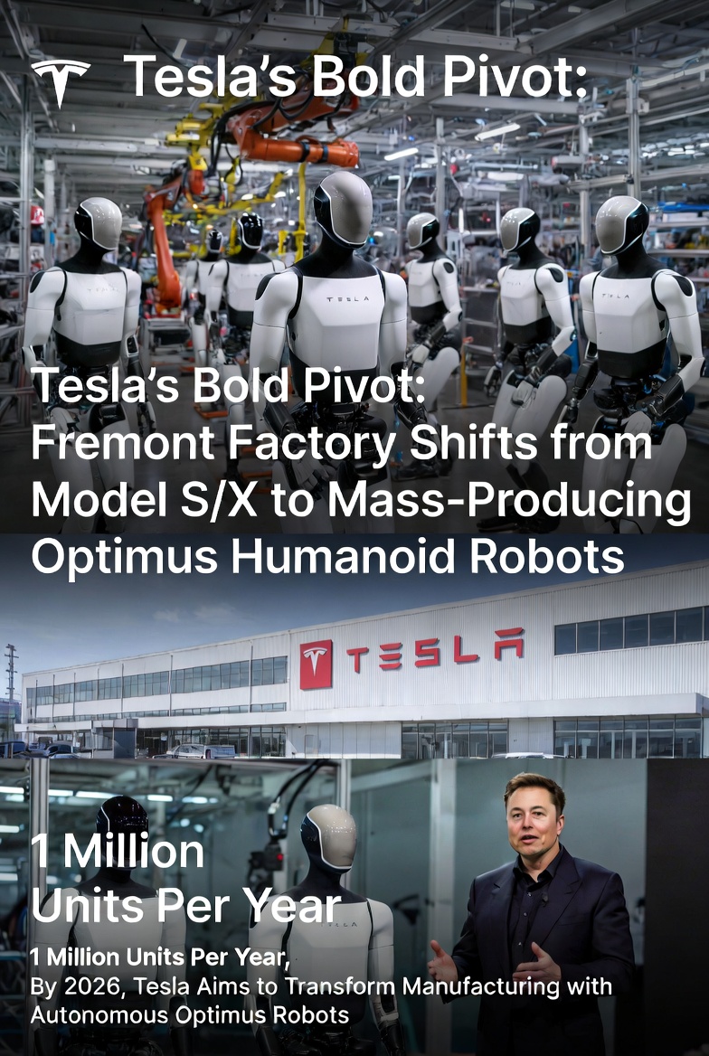 Tesla's Bold Pivot: Fremont Factory Shifts from Model S/X to Mass-Producing Optimus Humanoid Robots