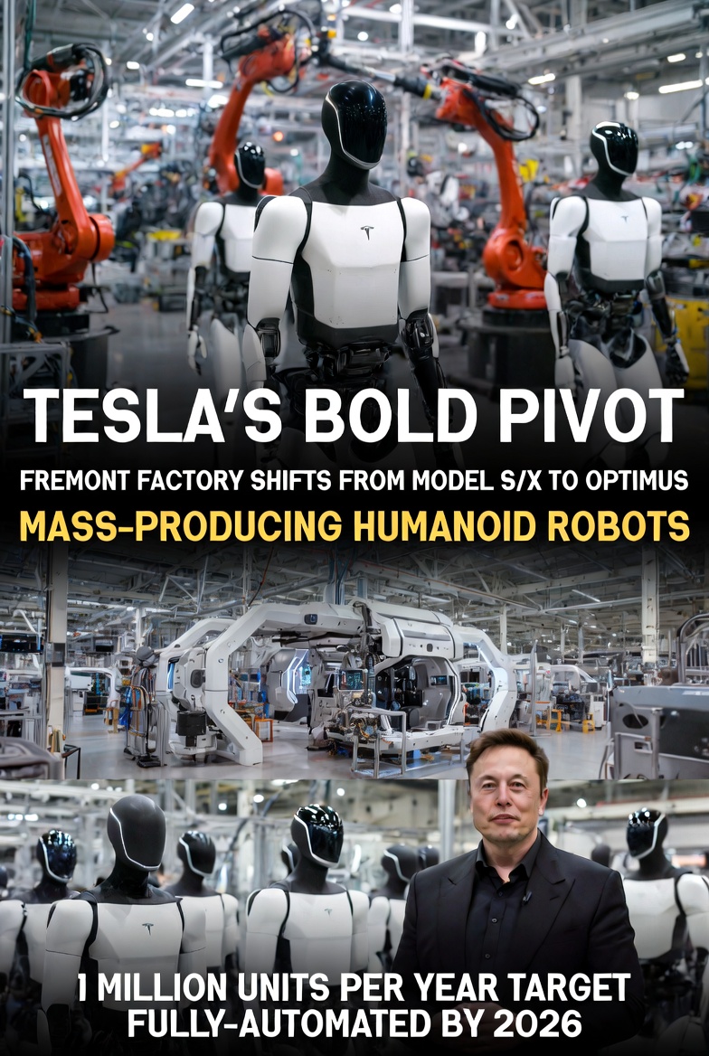 Tesla's Bold Pivot: Fremont Factory Shifts from Model S/X to Mass-Producing Optimus Humanoid Robots