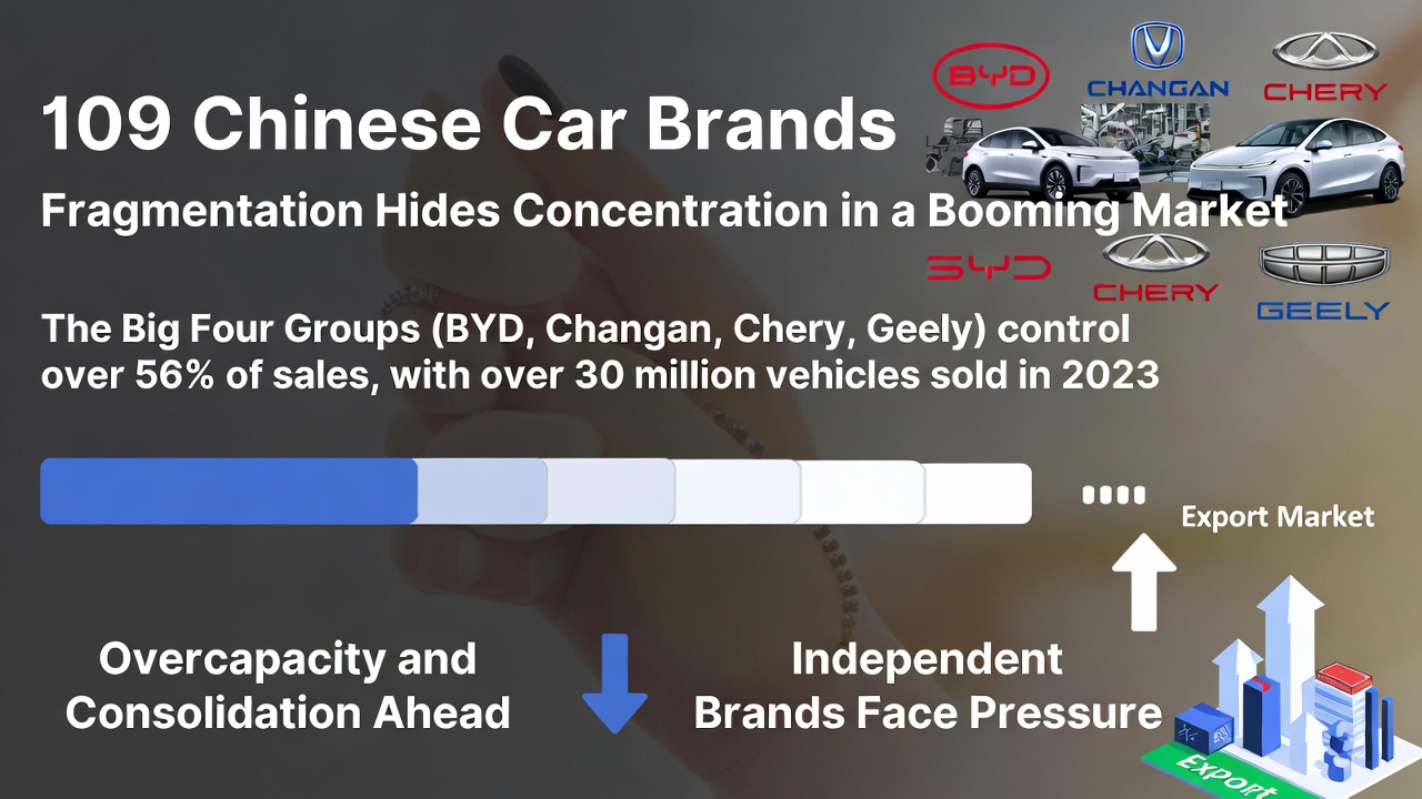 109 Chinese Car Brands: Fragmentation Hides Concentration in a Booming Market