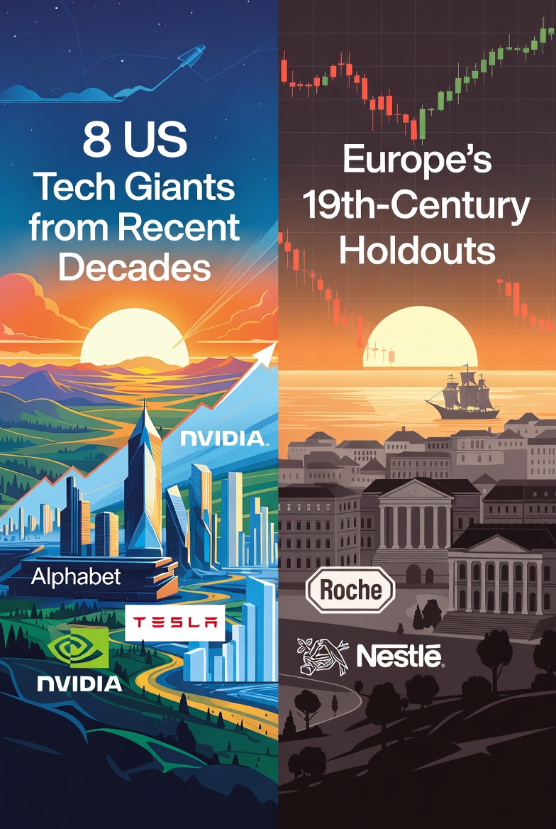 The Dynamics of Market Leadership: How New Companies Dominate in the US While Europe Clings to Legacy Giants