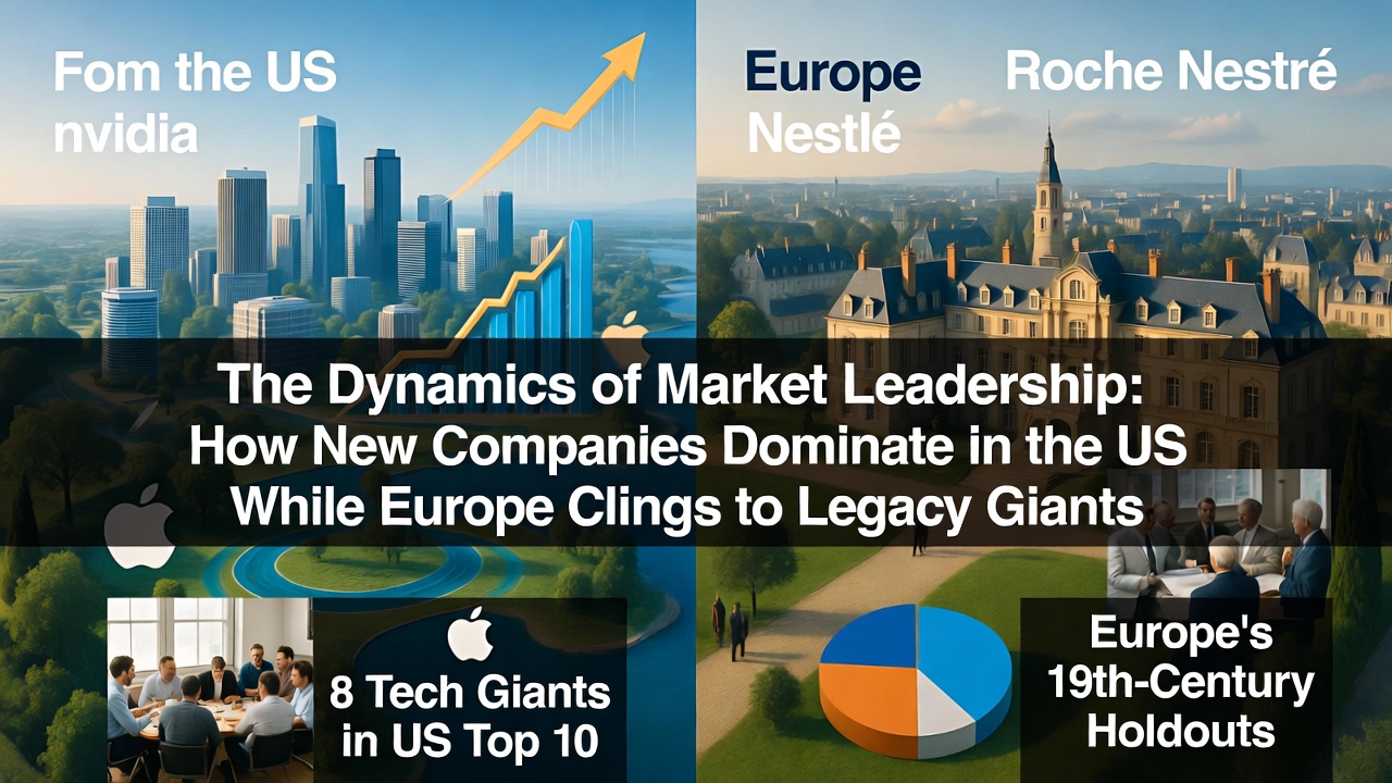The Dynamics of Market Leadership: How New Companies Dominate in the US While Europe Clings to Legacy Giants