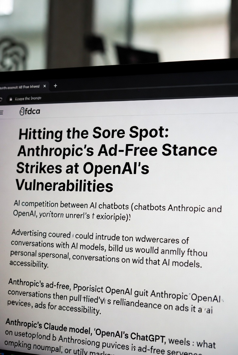 Hitting the Sore Spot: Anthropic's Ad-Free Stance Strikes at OpenAI's Vulnerabilities