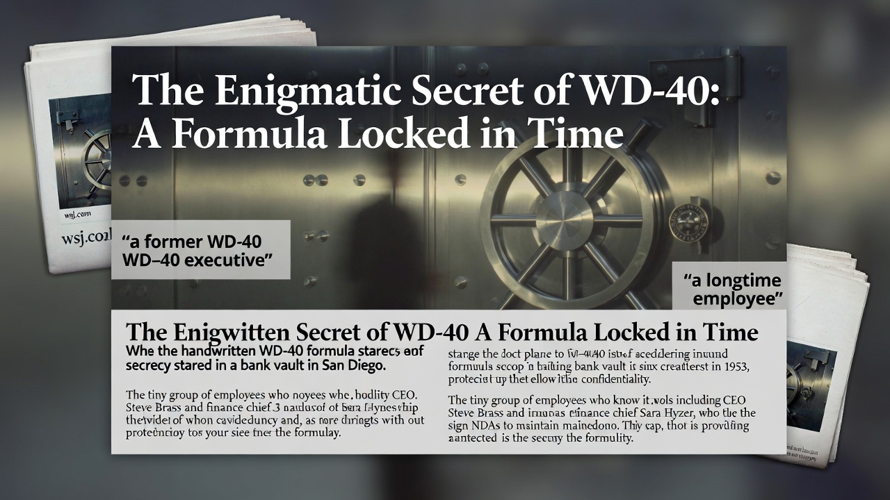 The Enigmatic Secret of WD-40: A Formula Locked in Time