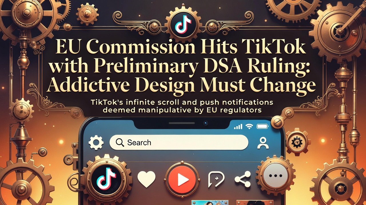 The European Commission has issued preliminary findings that TikTok's core interface features deliberately foster addiction