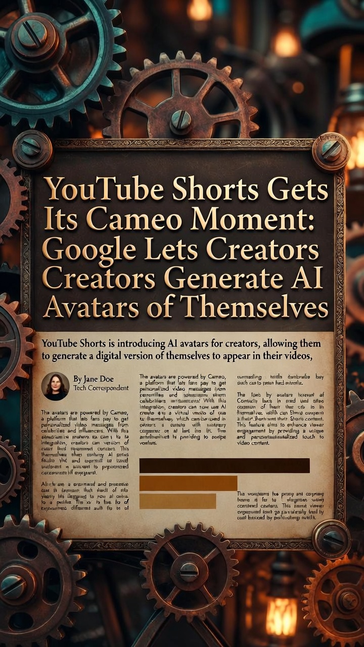 YouTube Shorts Gets Its Cameo Moment: Google Lets Creators Generate AI Avatars of Themselves