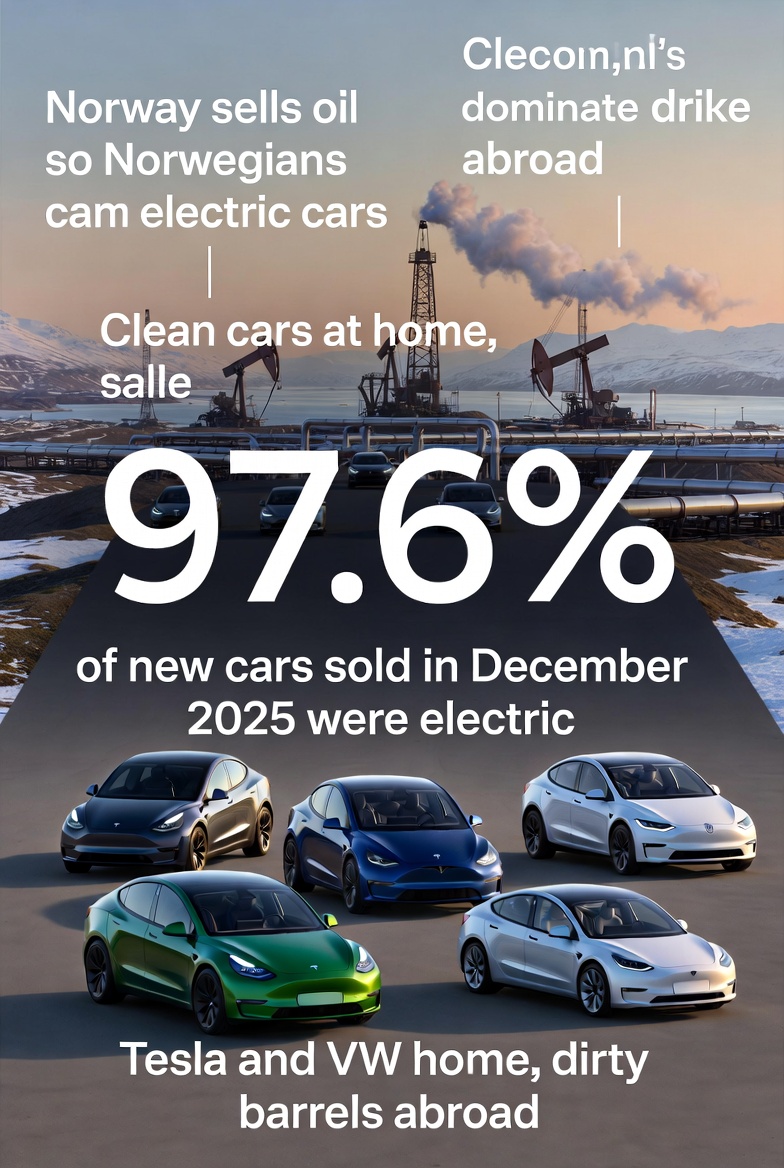 Norway's Electric Triumph: 96% of New Cars in 2025 Were EVs Amid Oil-Fueled Irony