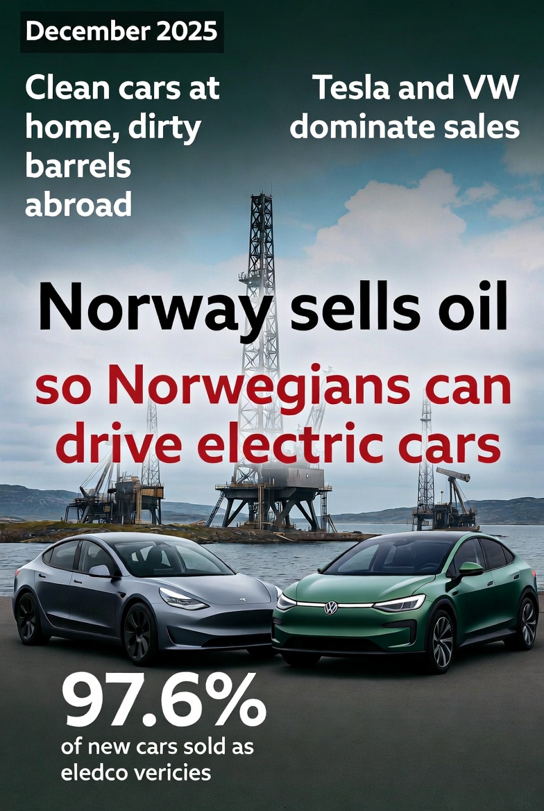 Norway's Electric Triumph: 96% of New Cars in 2025 Were EVs Amid Oil-Fueled Irony