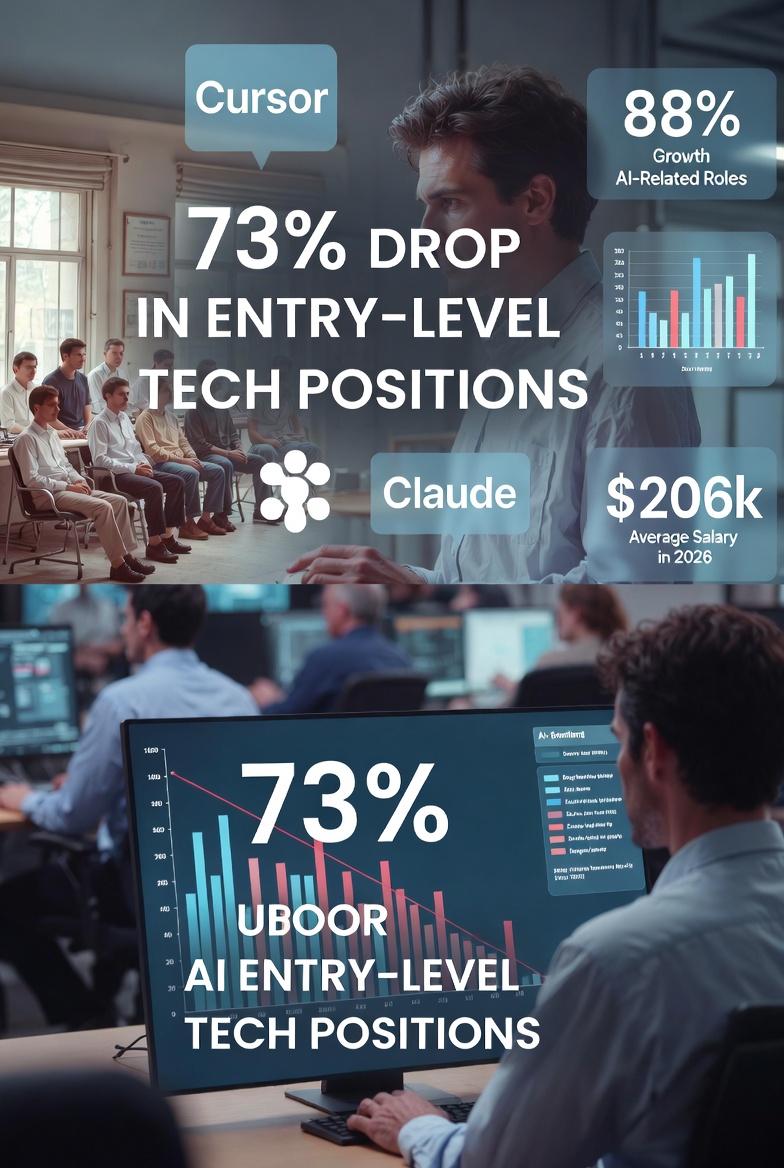 The 73% Collapse: How AI Is Erasing Entry-Level Tech Jobs and Rewriting the Career Ladder