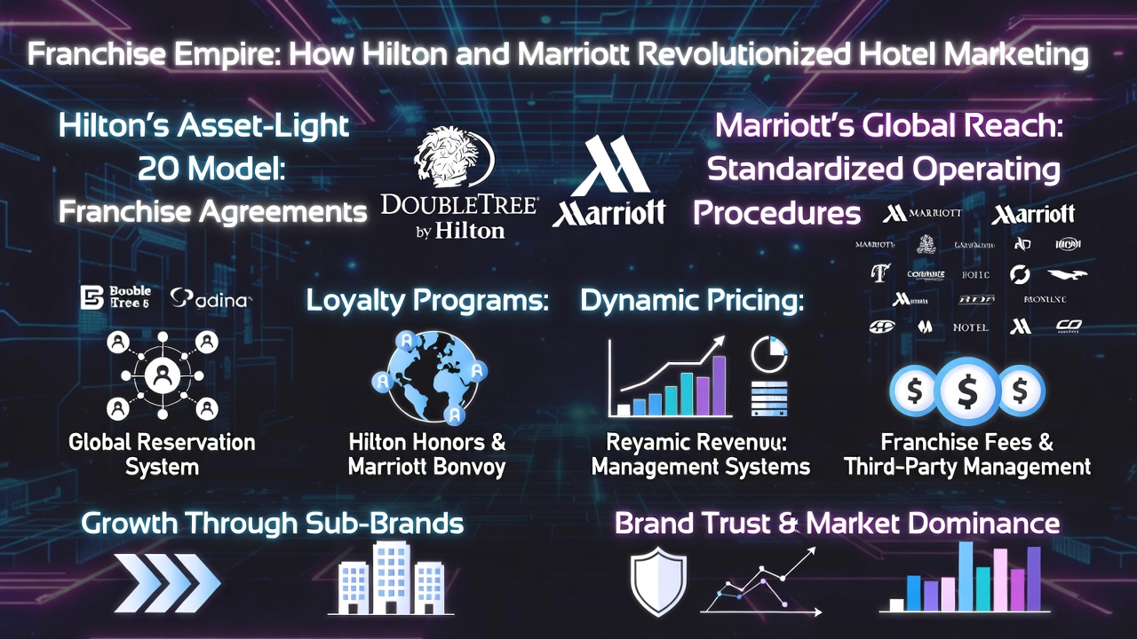 The Franchise Empire: How Hilton and Marriott Revolutionized Hotel Marketing