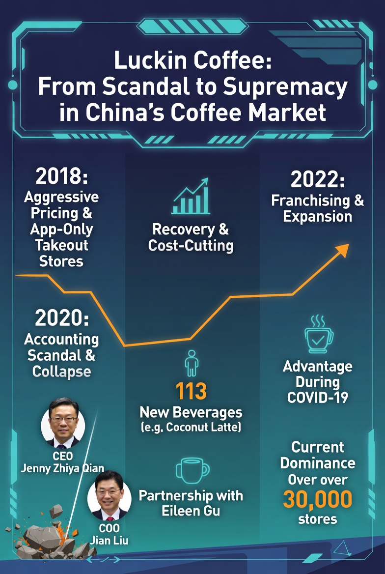 Luckin Coffee: From Scandal to Supremacy in China's Coffee Market