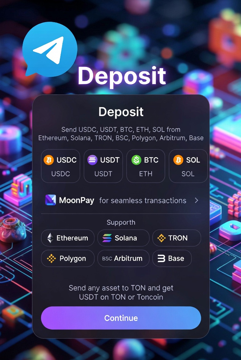 TON Wallet Launches Cross-Chain Deposits in Telegram: Simplifying Crypto Funding Across Blockchains