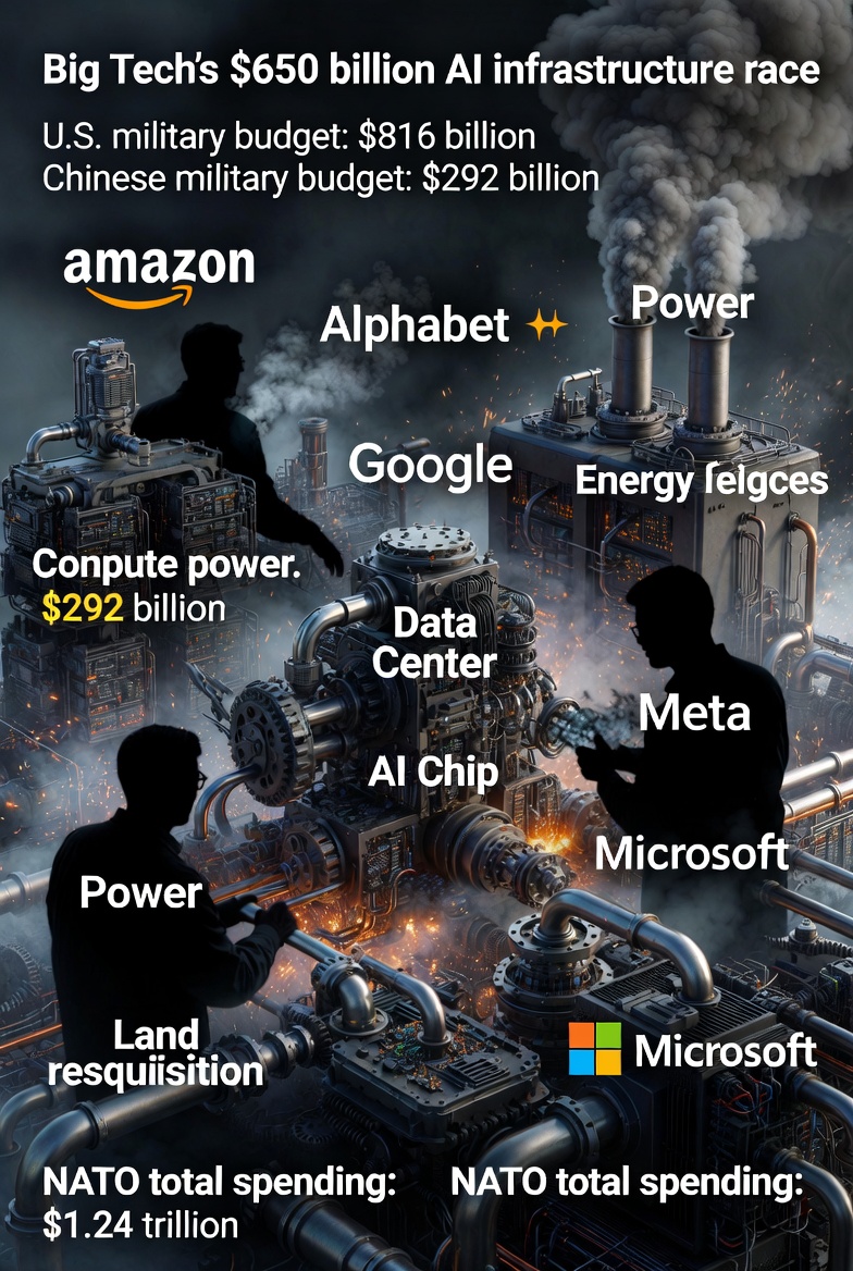 Big Tech's 0 Billion AI Arms Race: Four Companies Outspend Entire Nations on Infrastructure