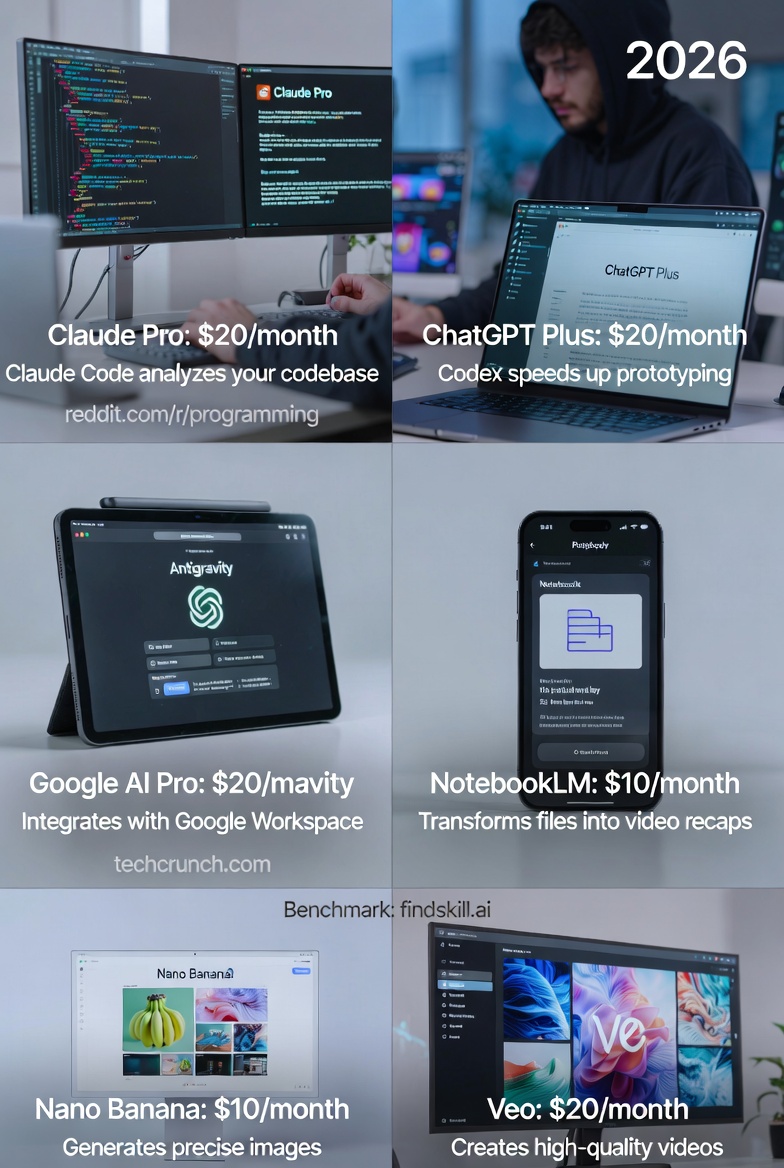 Choosing the Best /Month AI Subscription in 2026: Claude Pro, ChatGPT Plus, or Google AI Pro?