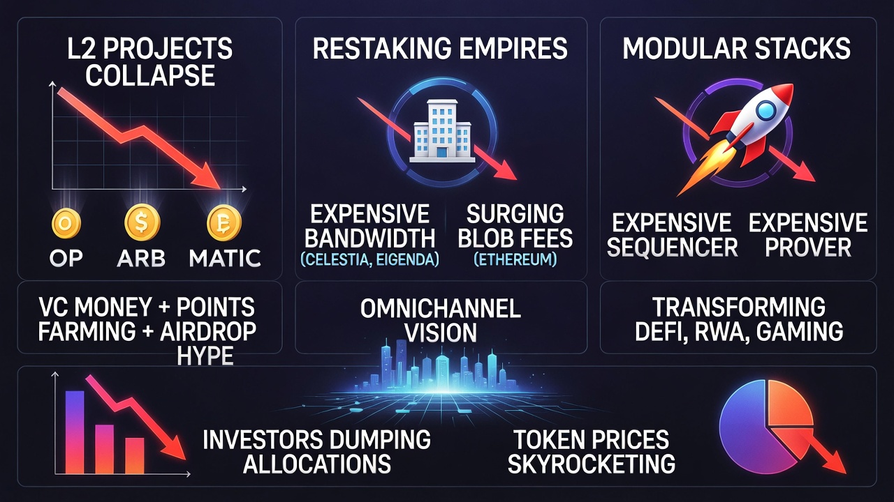 The Impending Collapse of the L2, Modular, and Restaking Crypto Bubble