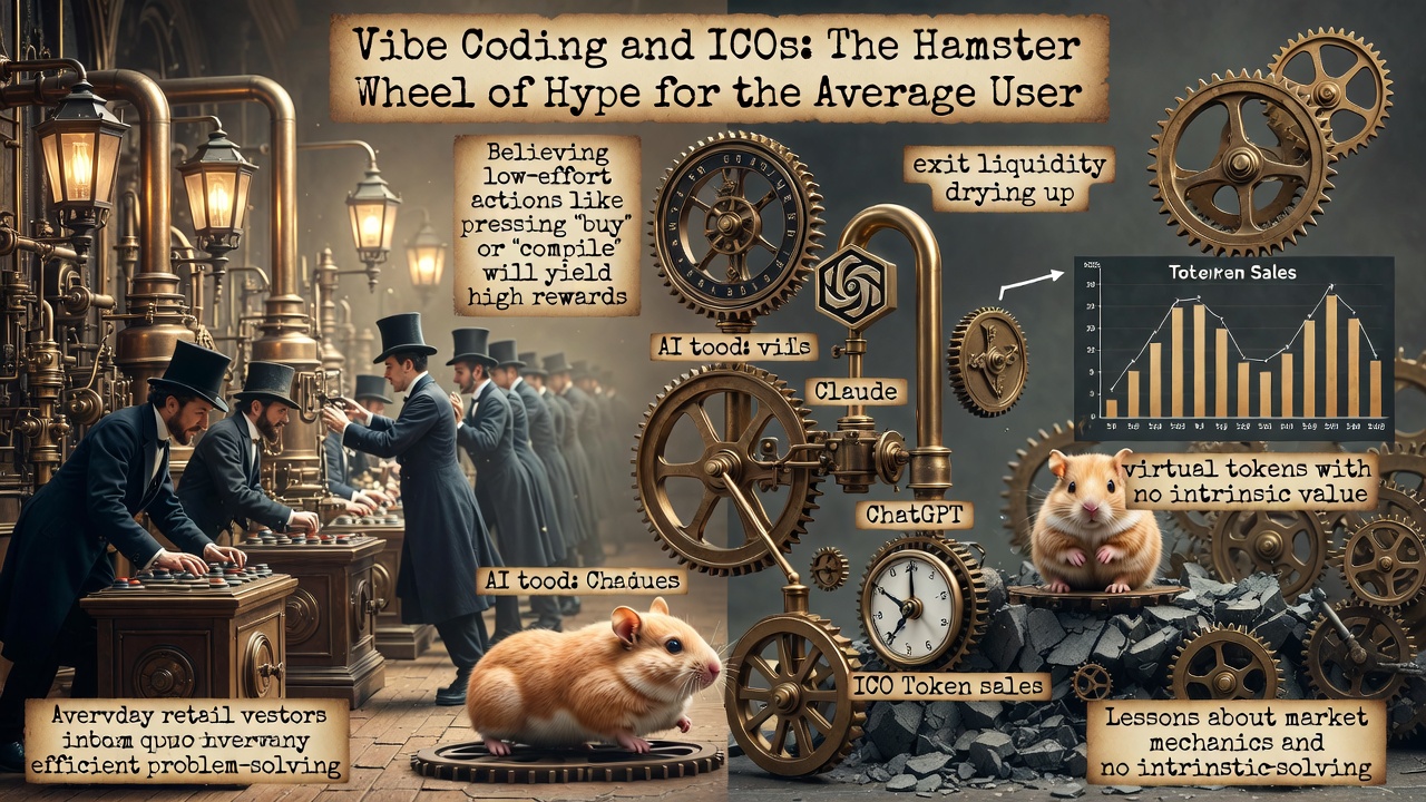 Vibe Coding and ICOs: The Hamster Wheel of Hype for the Average User