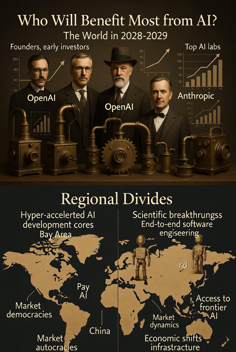 Who Will Benefit Most from AI? The World in 2028–2029 and Regional Divides