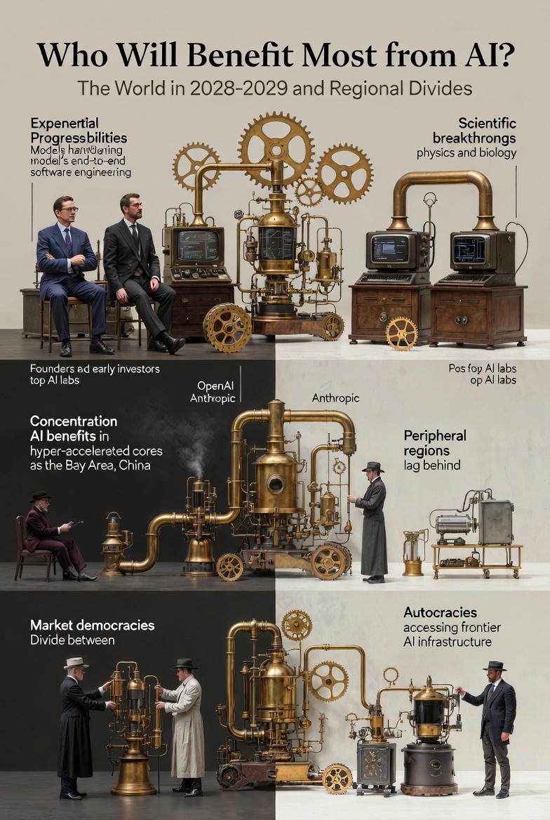 Who Will Benefit Most from AI? The World in 2028–2029 and Regional Divides