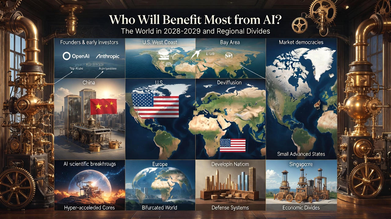 Who Will Benefit Most from AI? The World in 2028–2029 and Regional Divides