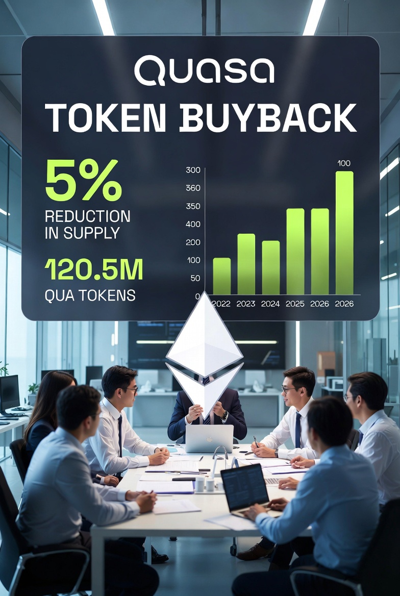 QUASA Team Executes Largest Token Buyback in Two Years, Retiring 5% of Total QUA Supply