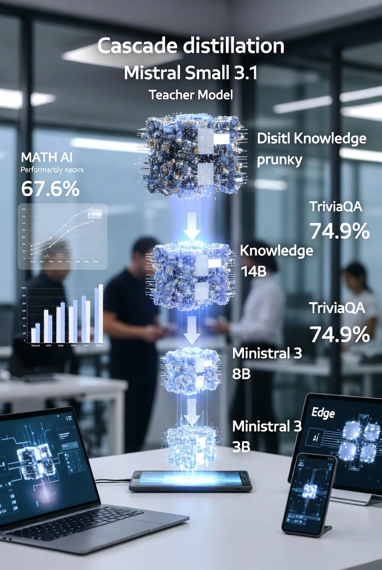 Mistral AI Teaches Small Models to Think Like Giants Using Cascade Distillation