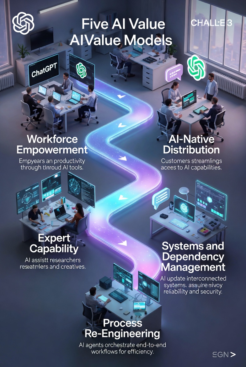 The Five AI Value Models Driving Business Reinvention: Insights from OpenAI