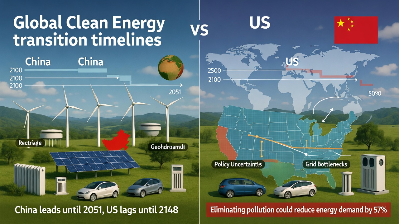 Stanford Study: Global Clean Energy Transition Timelines Reveal Stark Contrasts Between US and China