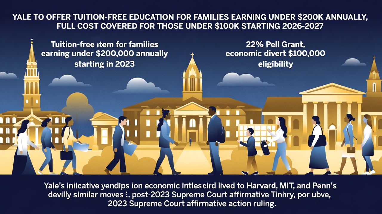 Yale Expands Financial Aid: Tuition-Free for More Families, Joining Elite Peers in Accessibility Push