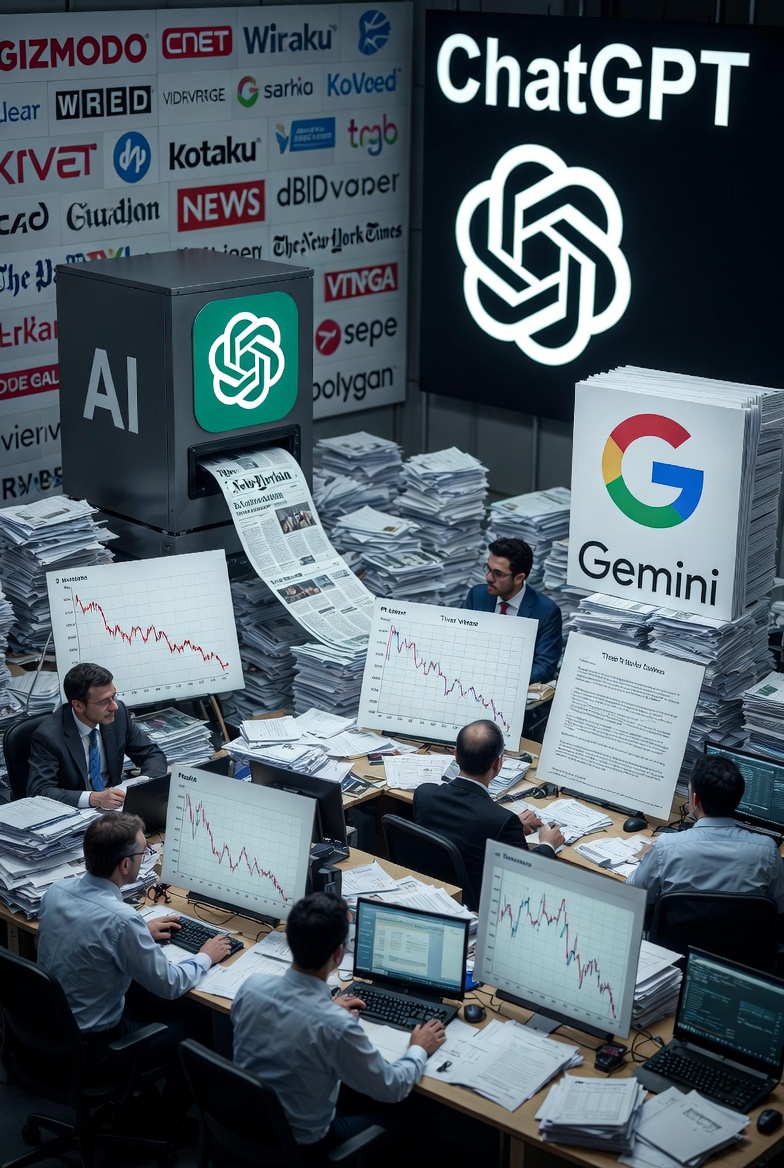 The Media Industry's Double Bind: Losing to AI While Becoming Its Raw Material