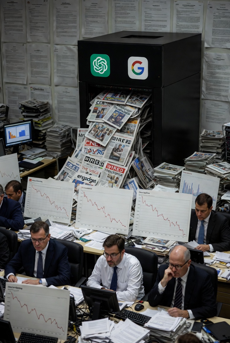 The Media Industry's Double Bind: Losing to AI While Becoming Its Raw Material