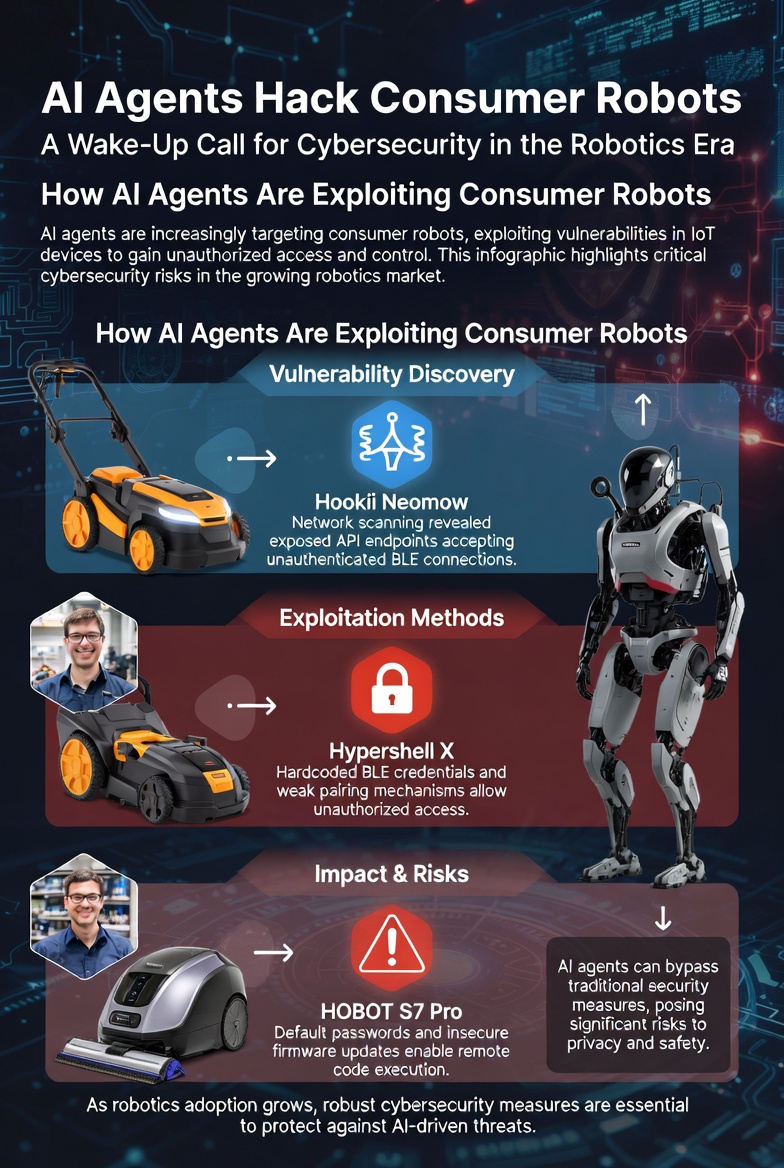 AI Agents Hack Consumer Robots: A Wake-Up Call for Cybersecurity in the Robotics Era