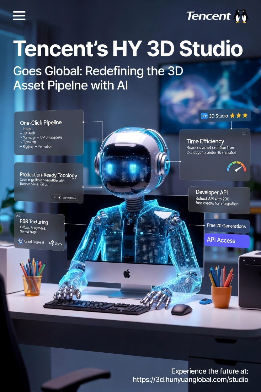 Tencent Launches HY 3D Studio Globally: A Game-Changer for Automated 3D Pipelines
