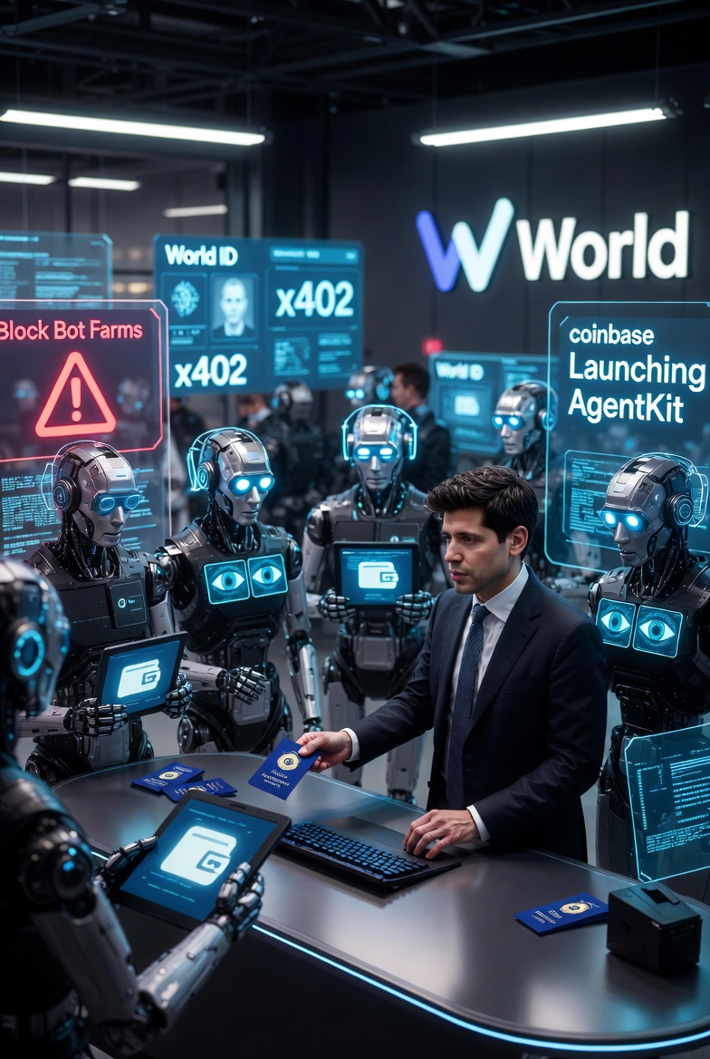 Sam Altman Starts Issuing “Passports” to AI Agents: World and Coinbase Launch AgentKit