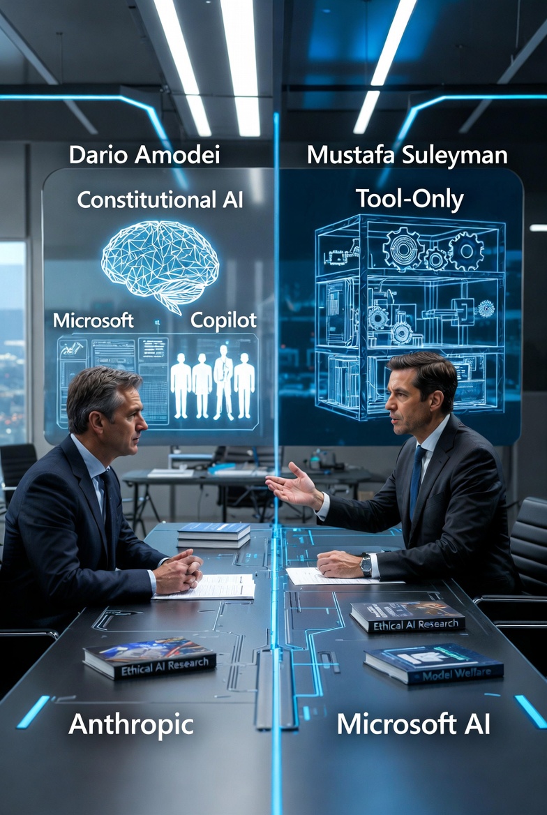 Amodei vs Suleyman: The Sharp Philosophical Clash Over Whether AI Can Ever Be More Than a Tool
