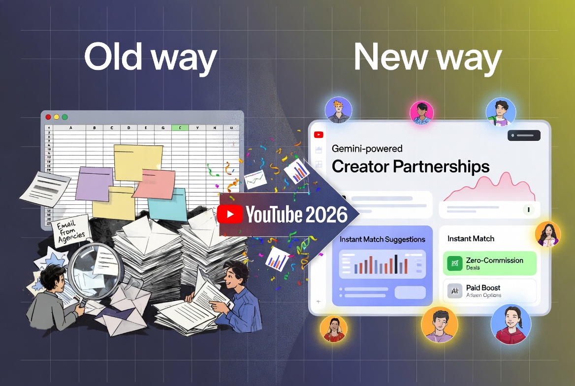 YouTube Finally Launches Gemini-Powered Creator Partnerships: 3 Million Creators, Zero Commission, All Inside Google Ads