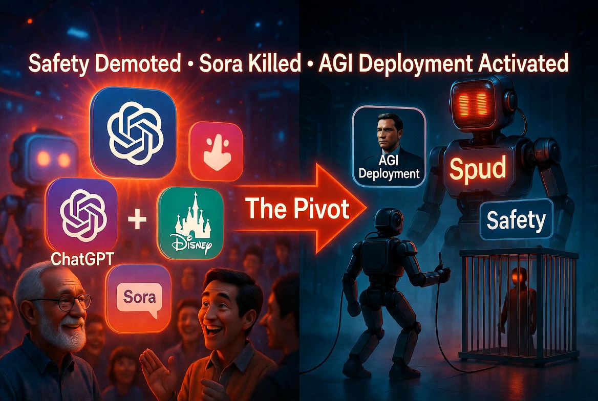 OpenAI Is Going All-In on AGI — Safety Demoted, Sora Killed, and a Mystery “Spud” Model.