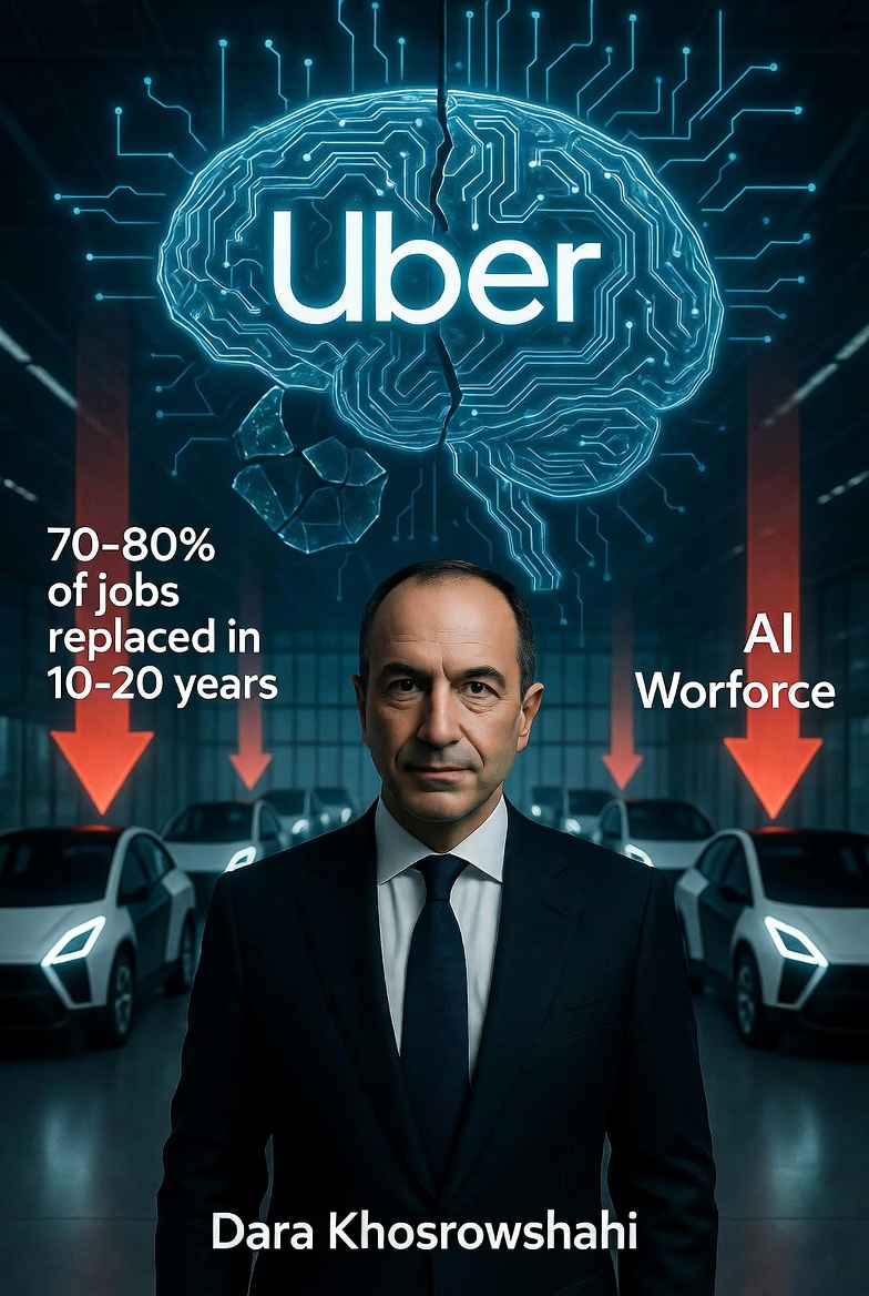 Uber CEO Dara Khosrowshahi Just Said What Every Other Executive Is Too Scared to Admit: AI Will Replace 70-80% of Human Work