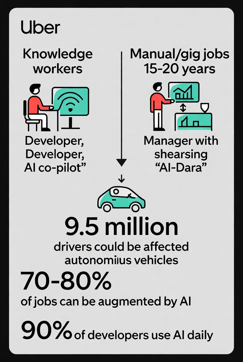 Uber CEO Dara Khosrowshahi Just Said What Every Other Executive Is Too Scared to Admit: AI Will Replace 70-80% of Human Work
