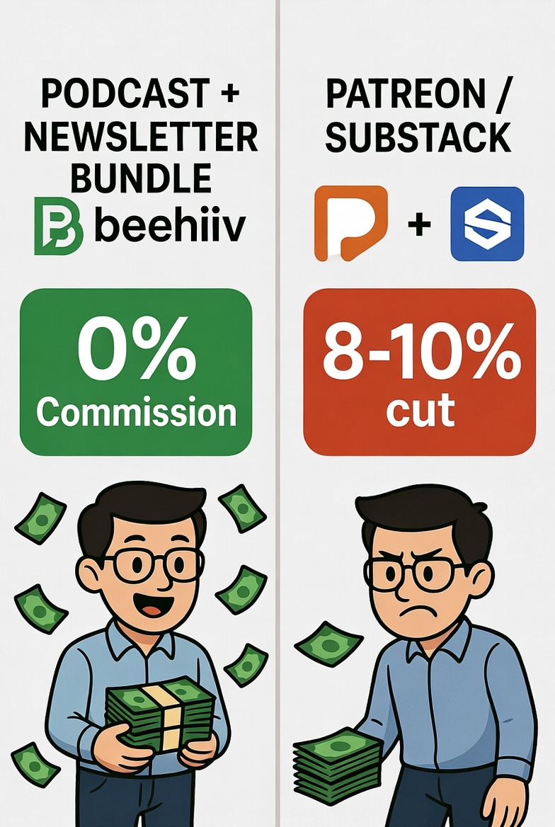 Beehiiv Launches Native Podcast Hosting: Creators Can Now Record, Publish, Distribute, and Monetize Audio All in One Platform