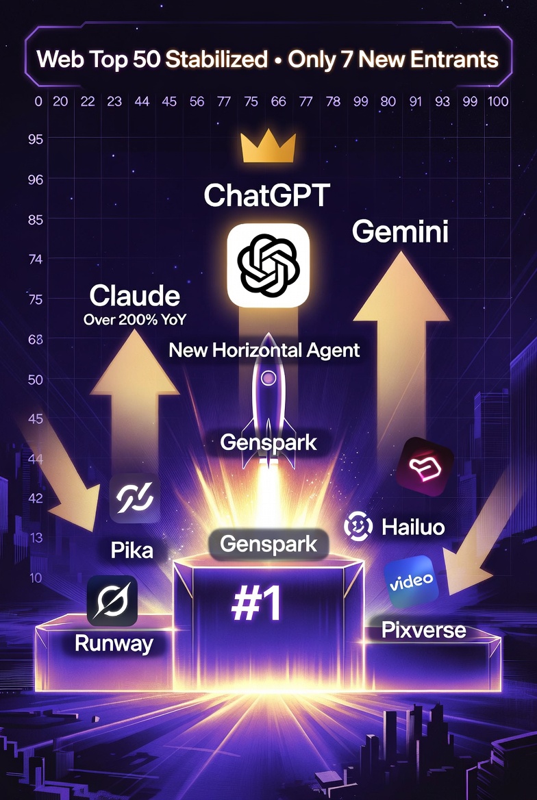 a16z’s New Top 100 AI Consumer Apps Just Rewrote the Rules — And the Leaderboard Is Finally Stabilizing