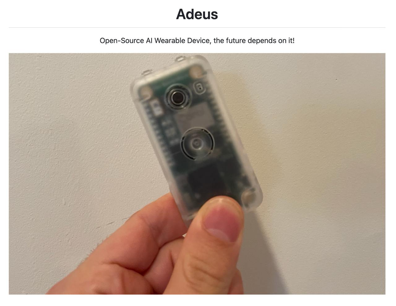 ADeus: Your Open-Source AI Assistant on a Wearable Device!