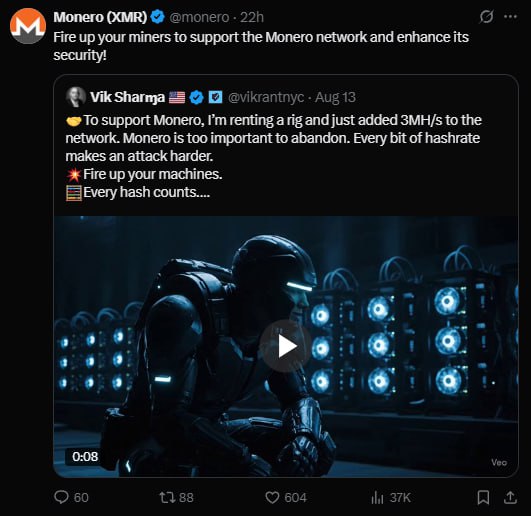 Monero Developers Urge Community to Launch Personal Mining Rigs to Boost Security
