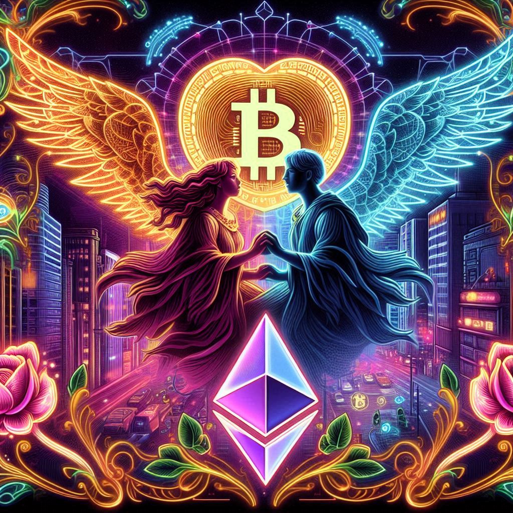 Crypto-Tarot: VI. The Lovers  "Biggest dilemma: Bitcoin or coffee machine?"