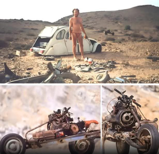 The Legendary Tale of Émile Leré: Turning a Broken Car into a Desert Motorcycle