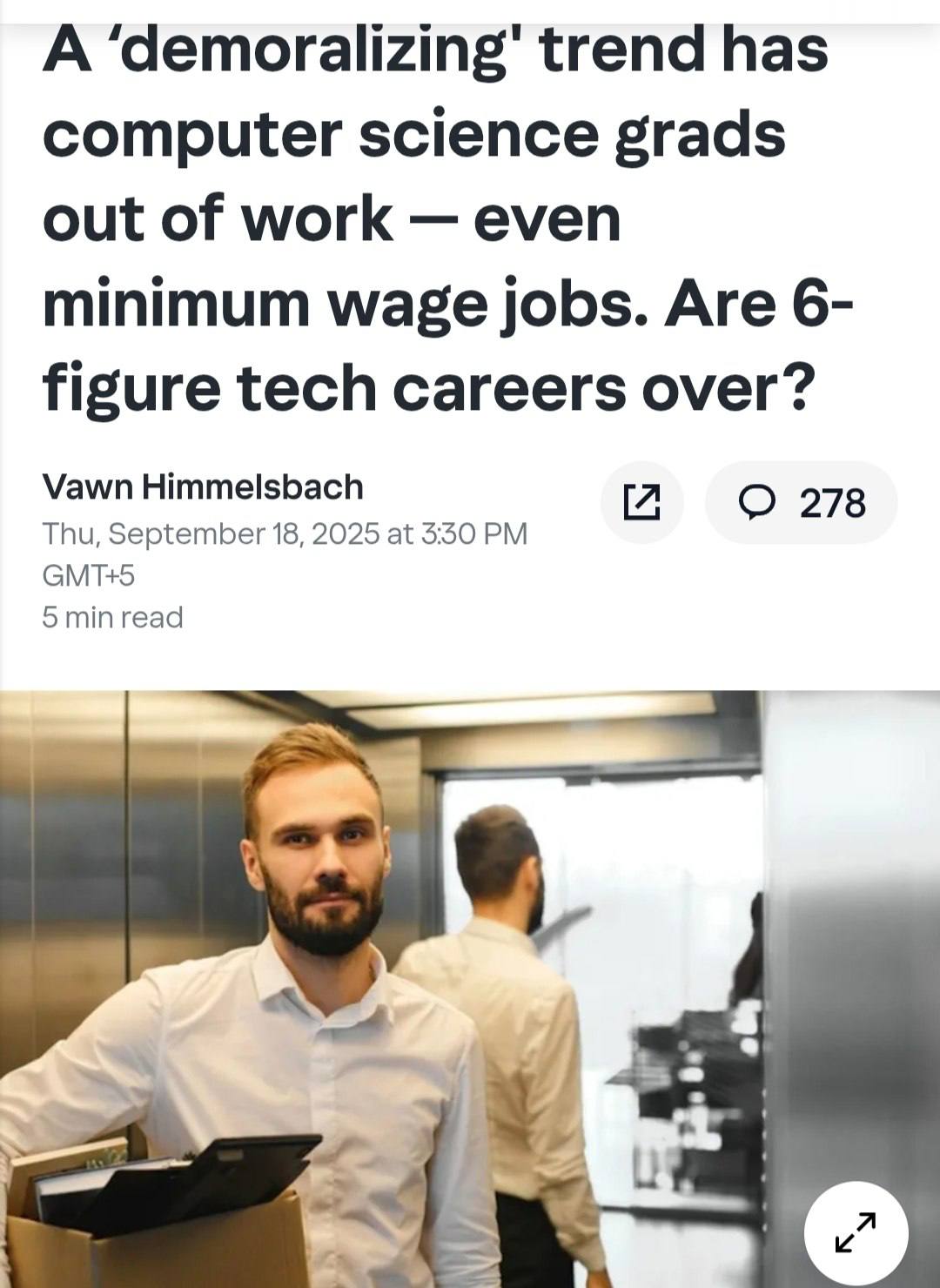 Tech Grads Face Harsh Reality: 6,000 Job Applications, No Offers, and a Shift to Fast Food