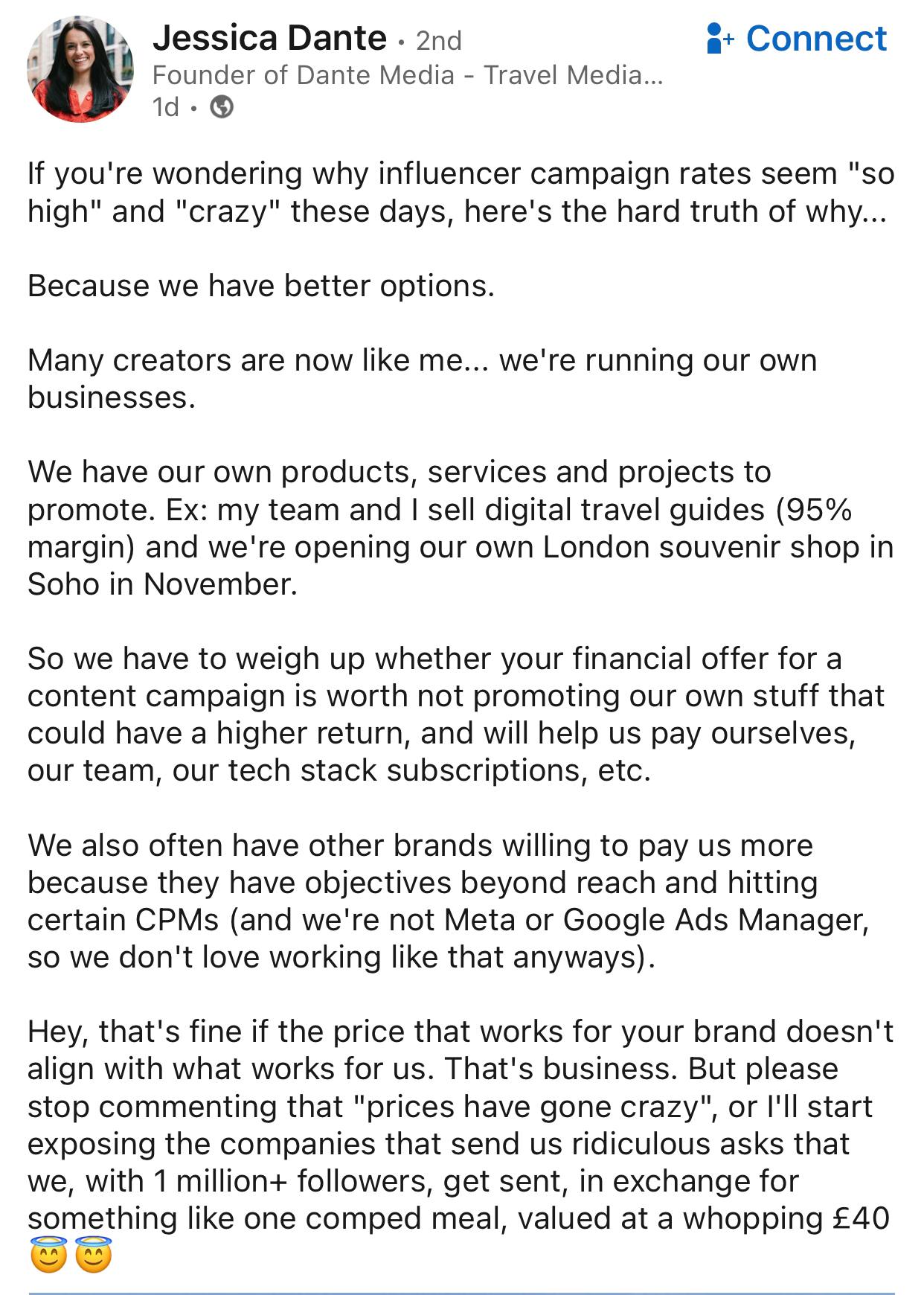 The Shifting Dynamics of Influencer Pricing: A New Era of Creator Independence