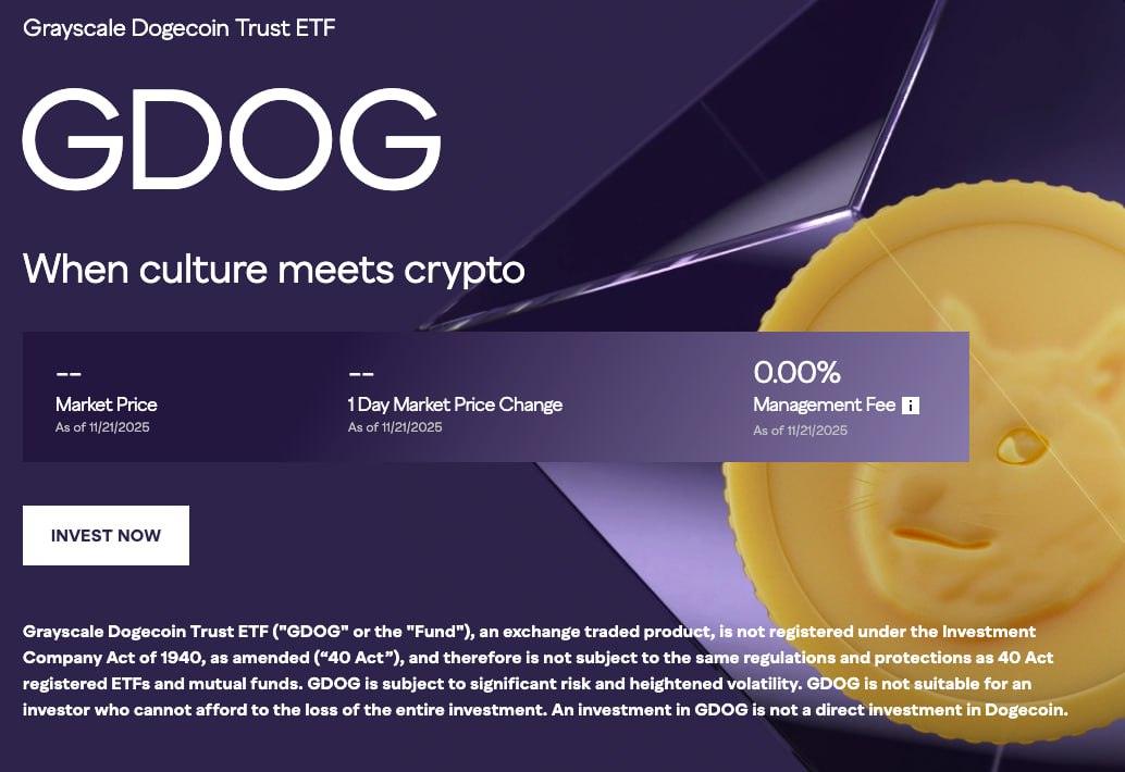 Grayscale Ushers in Meme Coin Mainstream with Spot Dogecoin ETF Debut