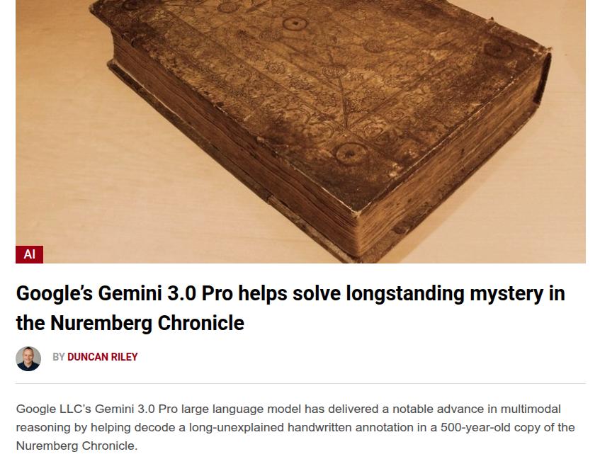 AI Unlocks 500-Year-Old Mystery: Gemini 3.0 Pro Deciphers Enigmatic Notes in the Nuremberg Chronicle